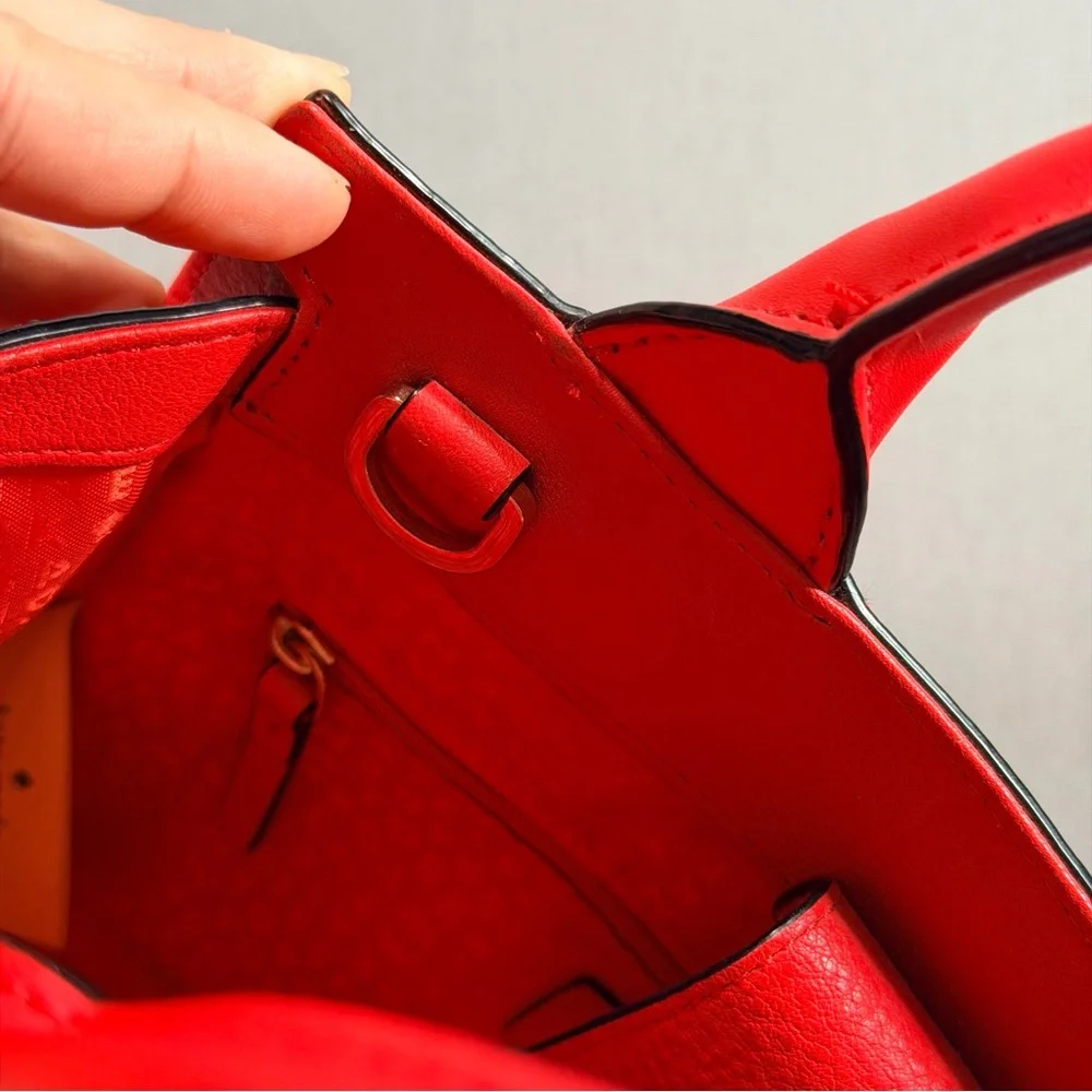 Kate Spade Flynn Street Meriweather Small Satchel Handbag, Red Leather